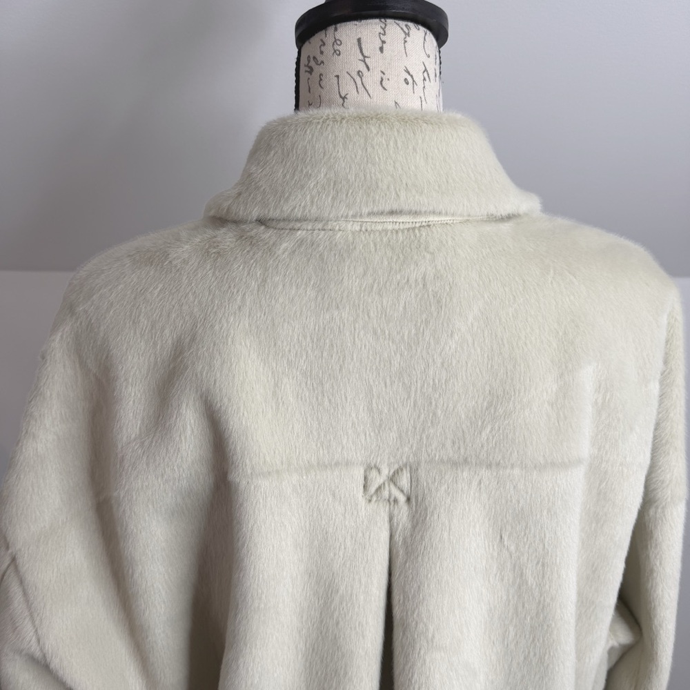 Free People We The Free Cozy Opal Swing Jacket Faux Fur Oversized Ivory - Picture 9 of 12